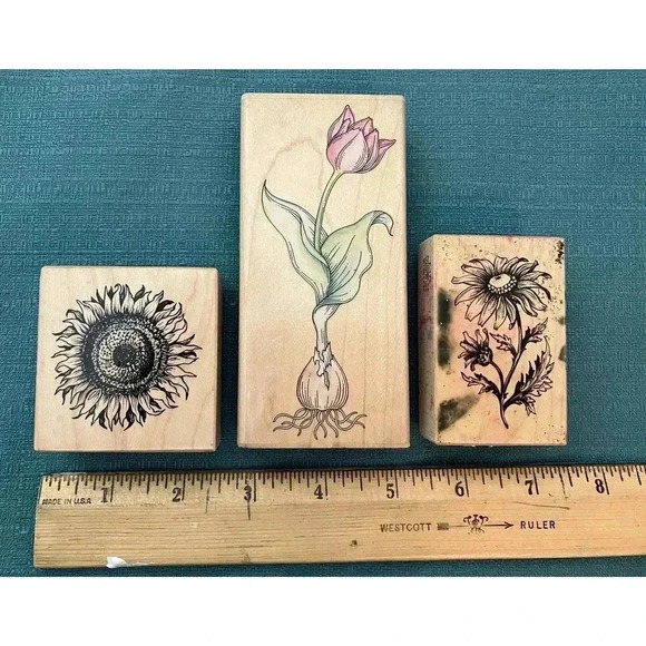 Rubber Stamps Flowers - Picture 1 of 2